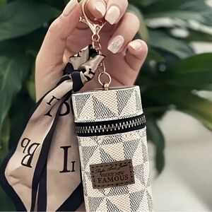 Vogue New Famous Keychain Pouch with Scarf (White Only)